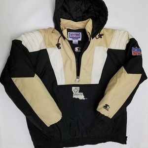 saints pullover starter jacket
